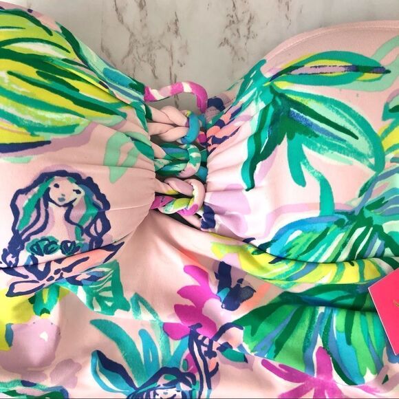 Lilly Pulitzer Lulo Tankini Top Mermaid Size 2 - Picture 3 of 7